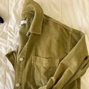 Oversized corduroy shacket